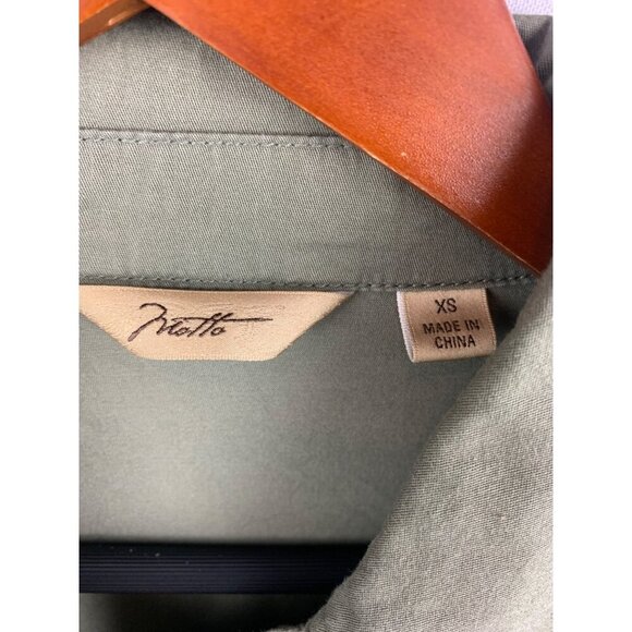 Womens Vintage Motto Olive Green Utility Jacket XS - Picture 6 of 7